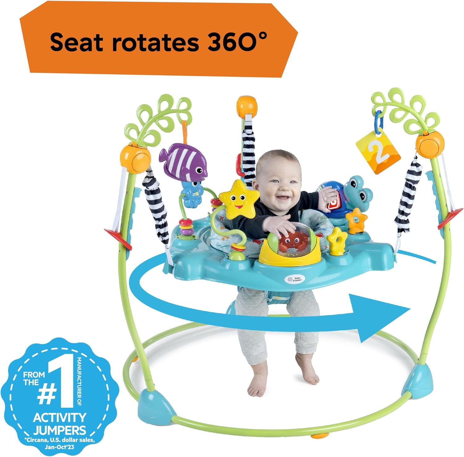 Baby Einstein Ocean Explorers Curiosity Cove 2-in-1 Educational Activity Jumper