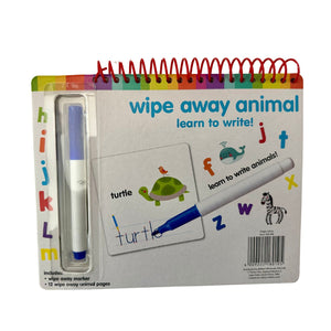Edu Book Dry Wipe Away Animals