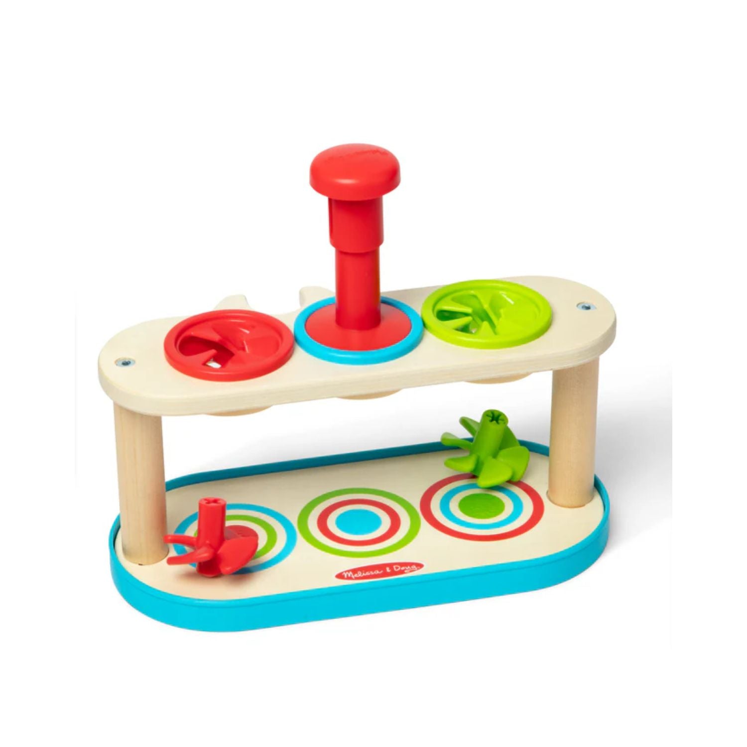 Melissa & Doug Match & Push Spinning Tops