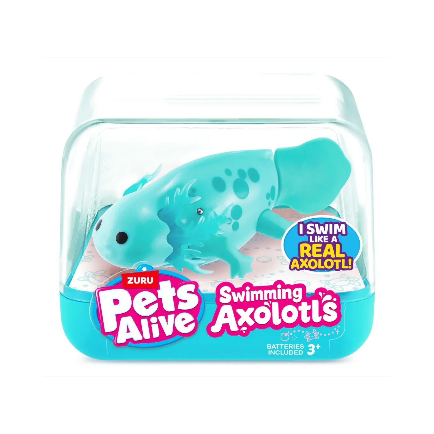 ZURU Pets Alive Water-Activated Swimming Axolotl  - TEAL