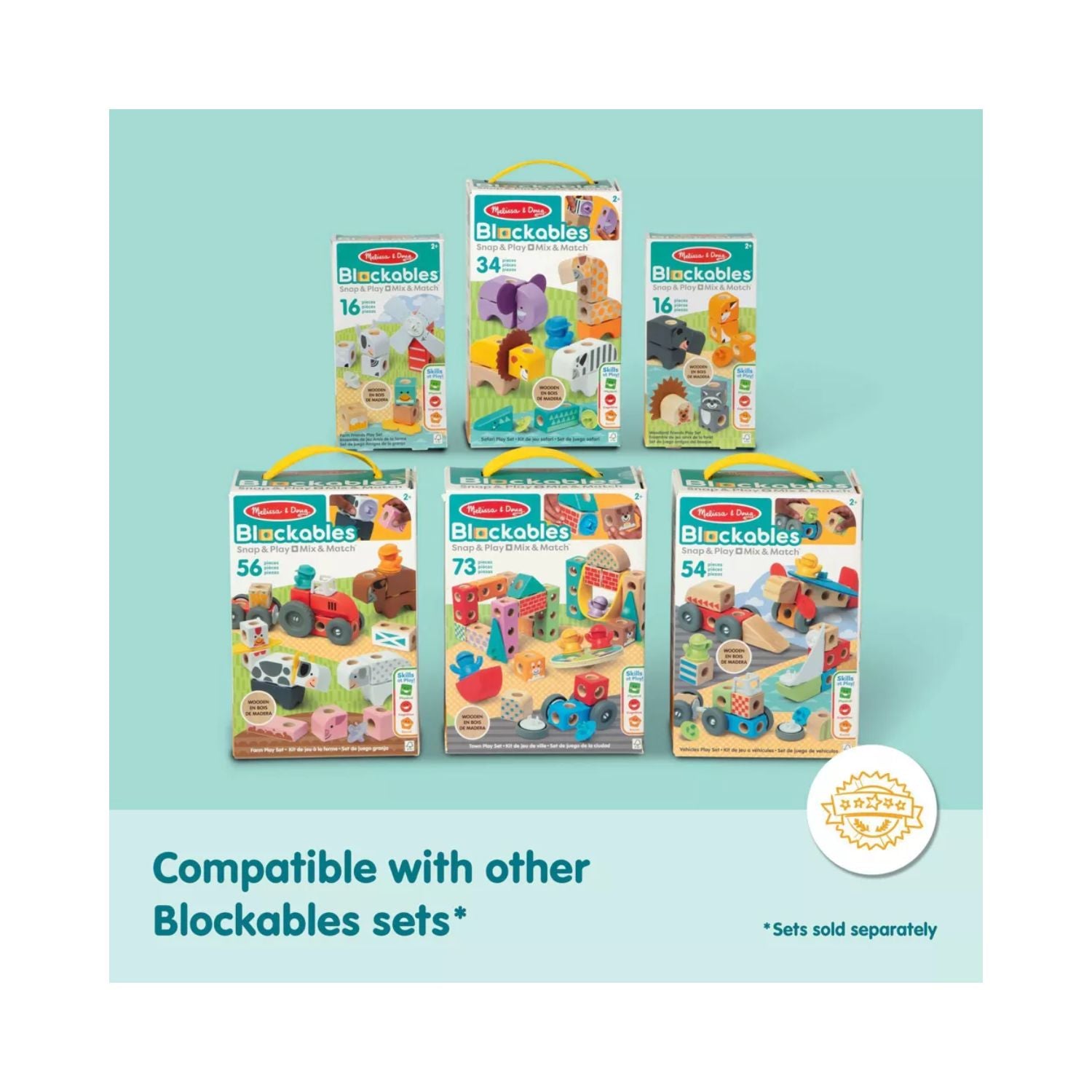 Melissa & Doug Blockables Safari (34 pcs)