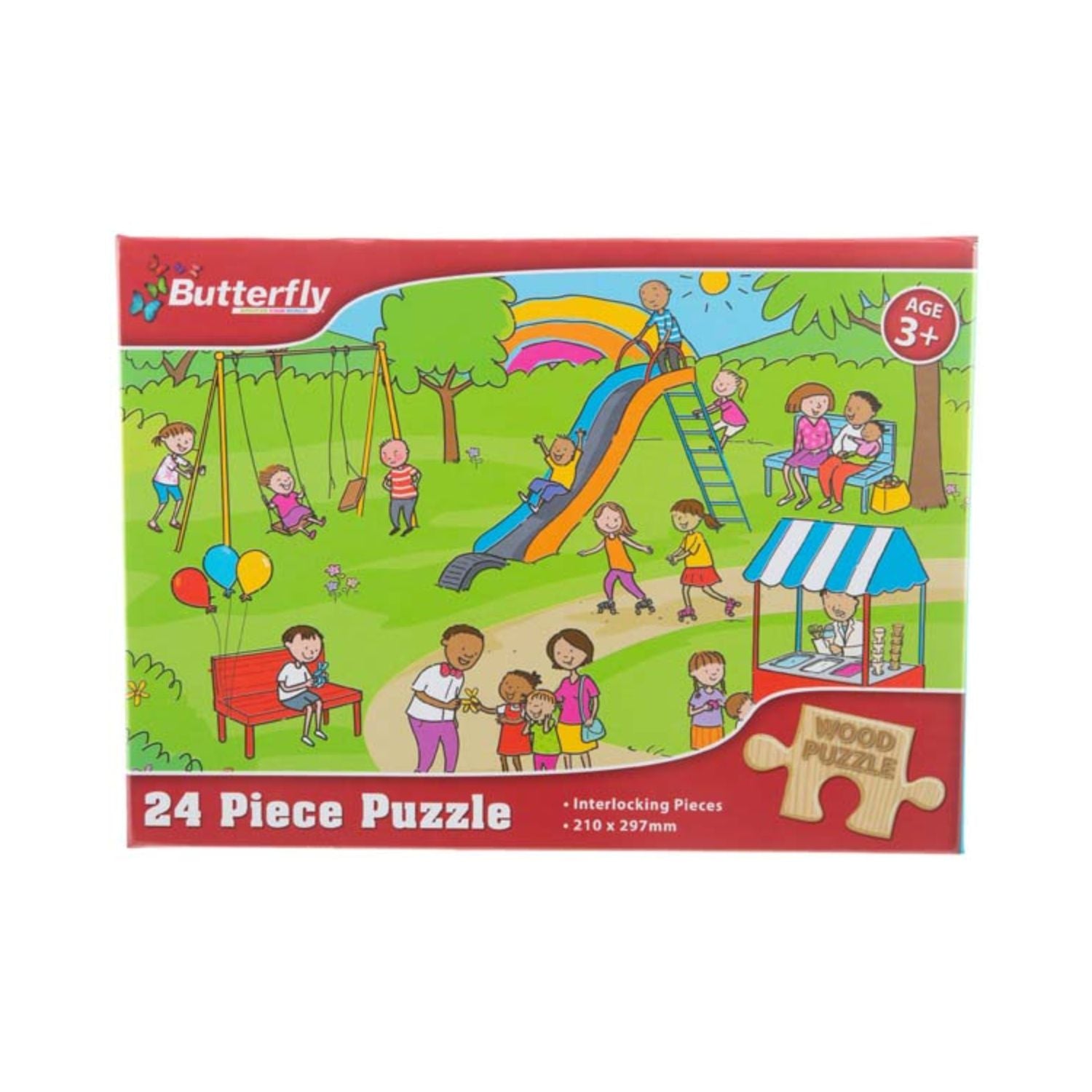 Butterfly A4 My Emotions Wooden Puzzle - 24-Piece Set