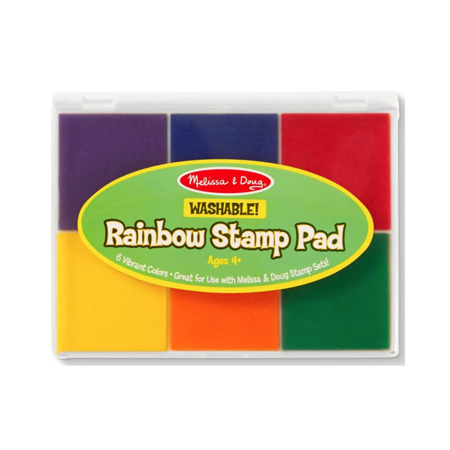 Melissa & Doug Rainbow Stamp Pad/ 6 Washable Inks.