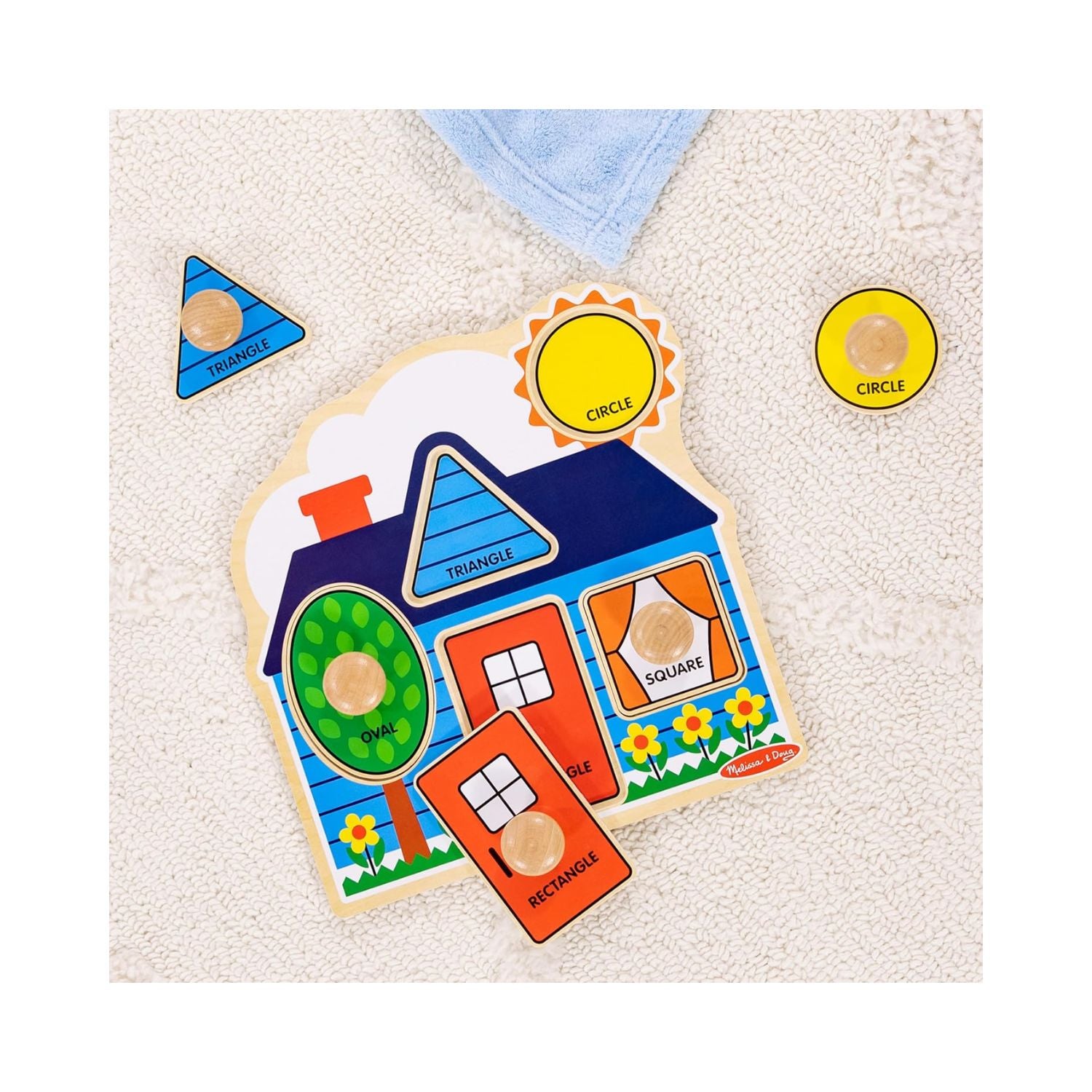 Melissa & Doug First Shapes Jumbo Knob - 5 Pieces
