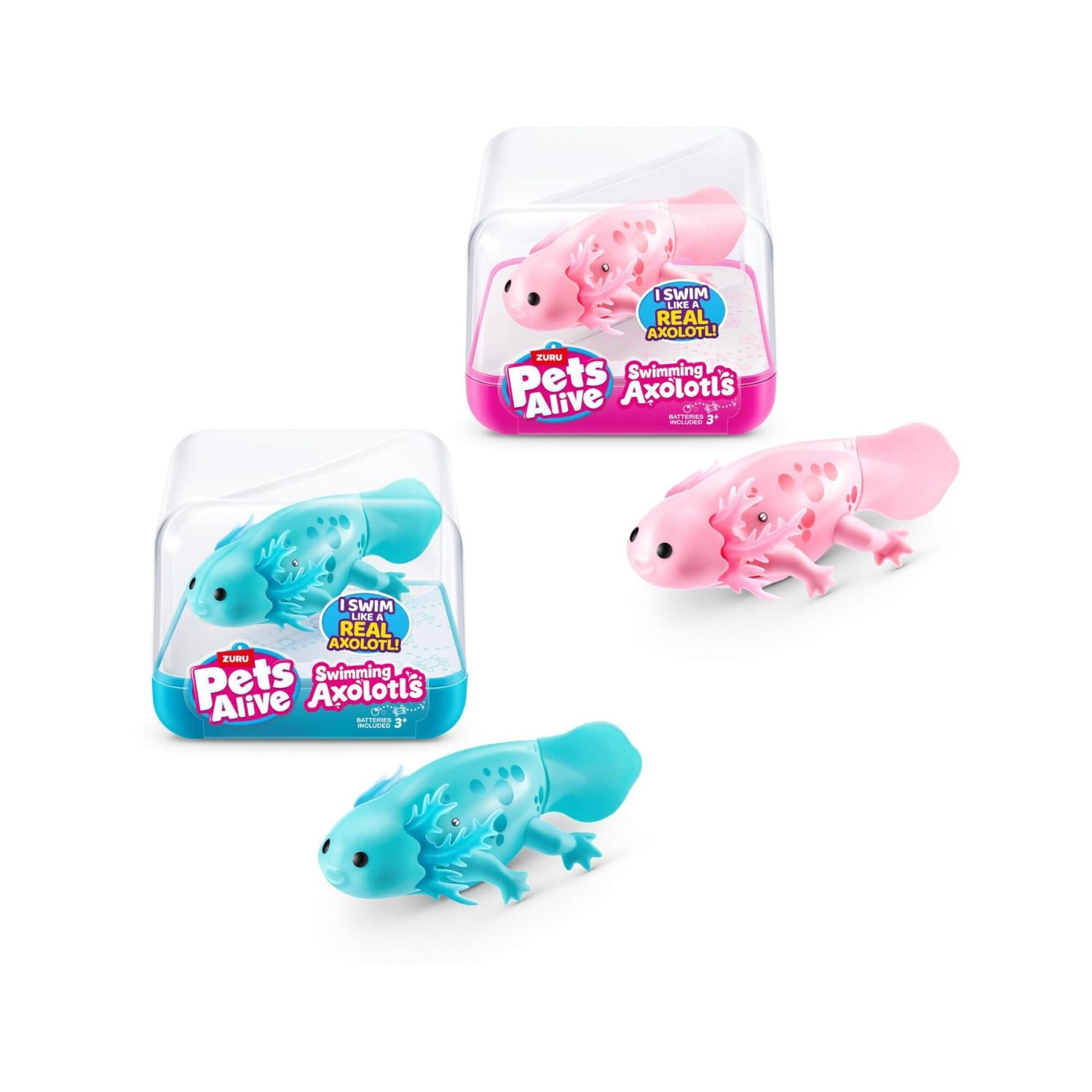ZURU Pets Alive Water-Activated Swimming Axolotl  - TEAL