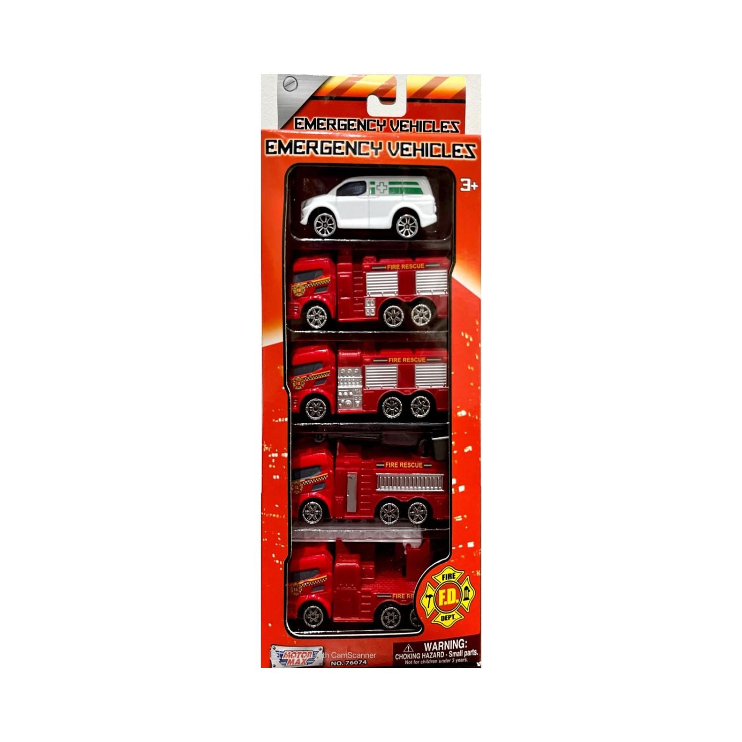 Motormax 5-Piece Die-Cast Emergency Vehicle Set