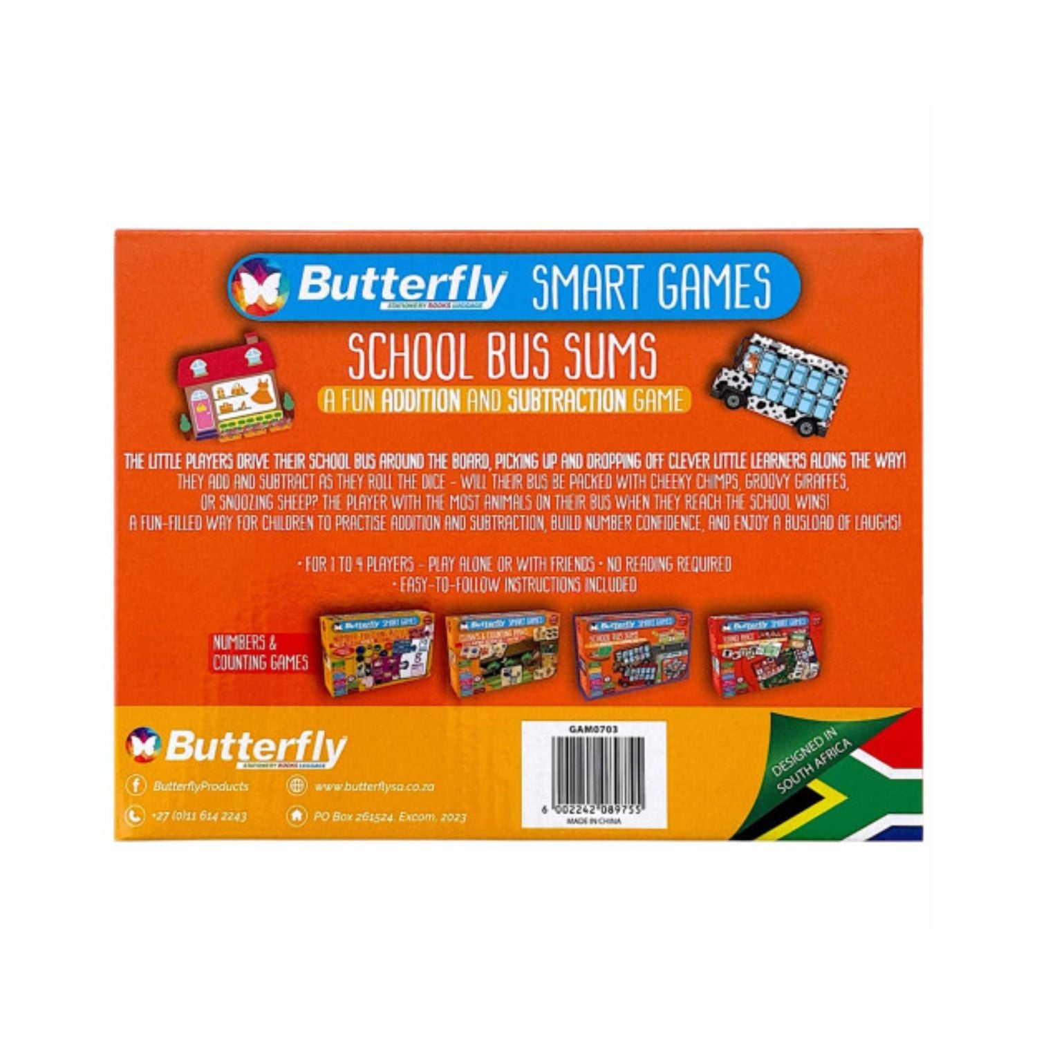 Butterfly Smart Games School Bus Sums