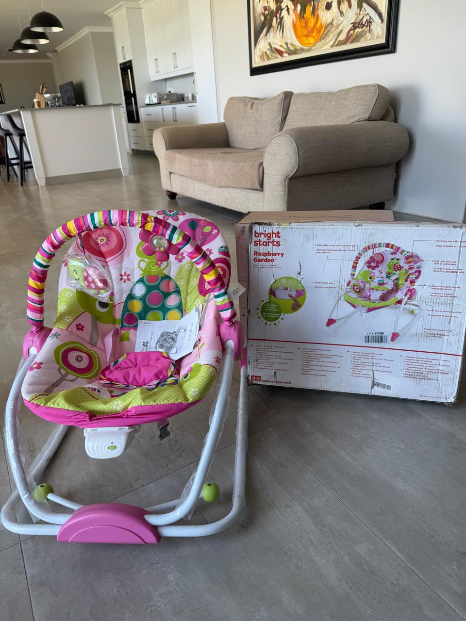 Bright Starts Infant To Toddler Rocker Raspberry Garden - Box Damaged