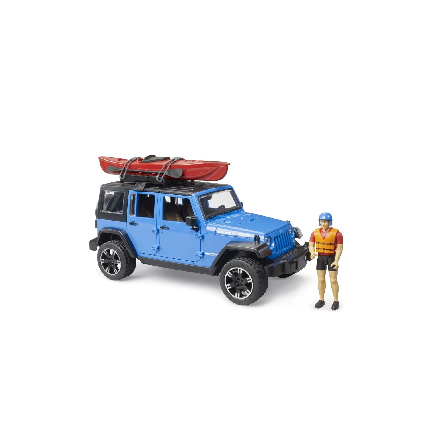 Bruder Jeep Wrangler Rubicon with Kayak and Figurine (33cm Long)