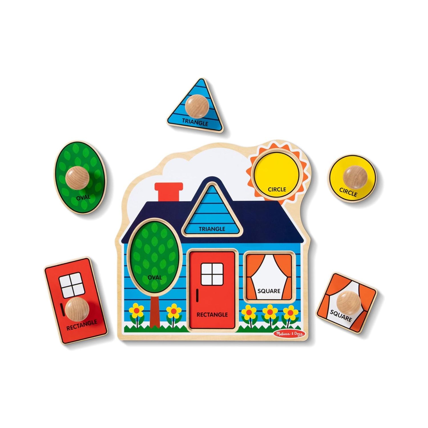 Melissa & Doug First Shapes Jumbo Knob - 5 Pieces