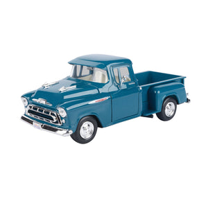 Motormax 1957 Chevy 3100 Pickup Diecast Model Scale 1:24 - Blue