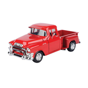 Motormax 1955 GMC Blue Chip Pickup Diecast Model Scale 1:24 - Red