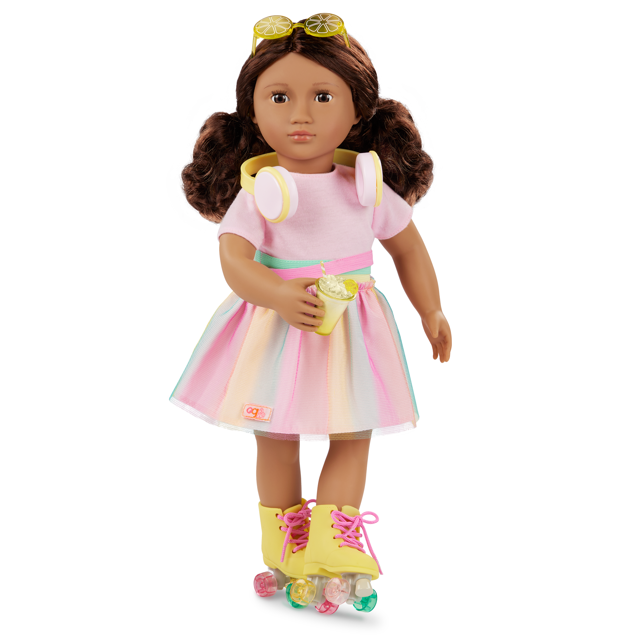 Our Generation Rollerblades & Lemonade - Deluxe Rollerblade Outfit