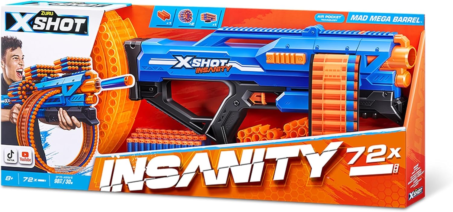Zuru X-Shot Insanity Series 1 Mad Mega Barrel Blaster