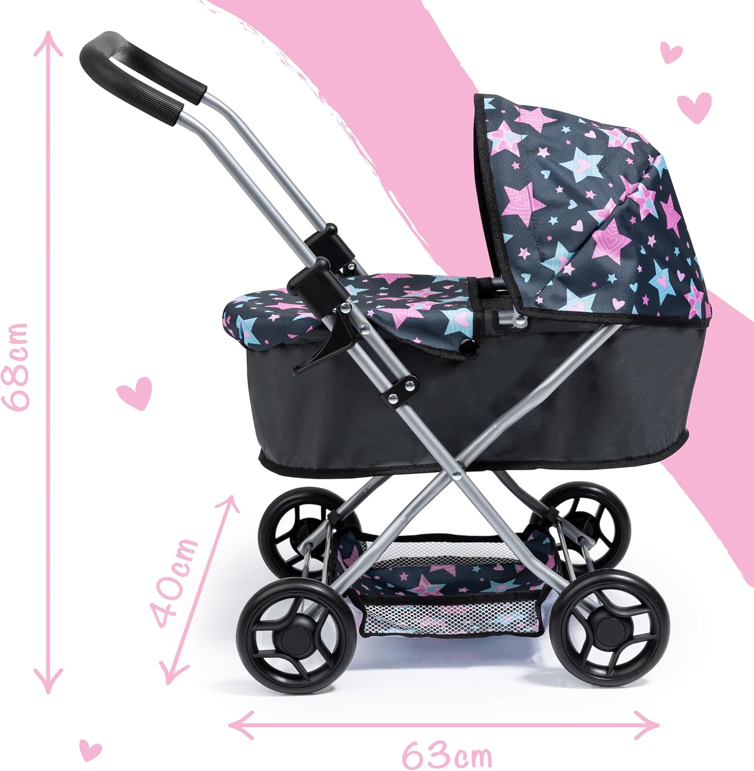 Bayer Cosatto Dolls Pram (Dark Blue) Stars