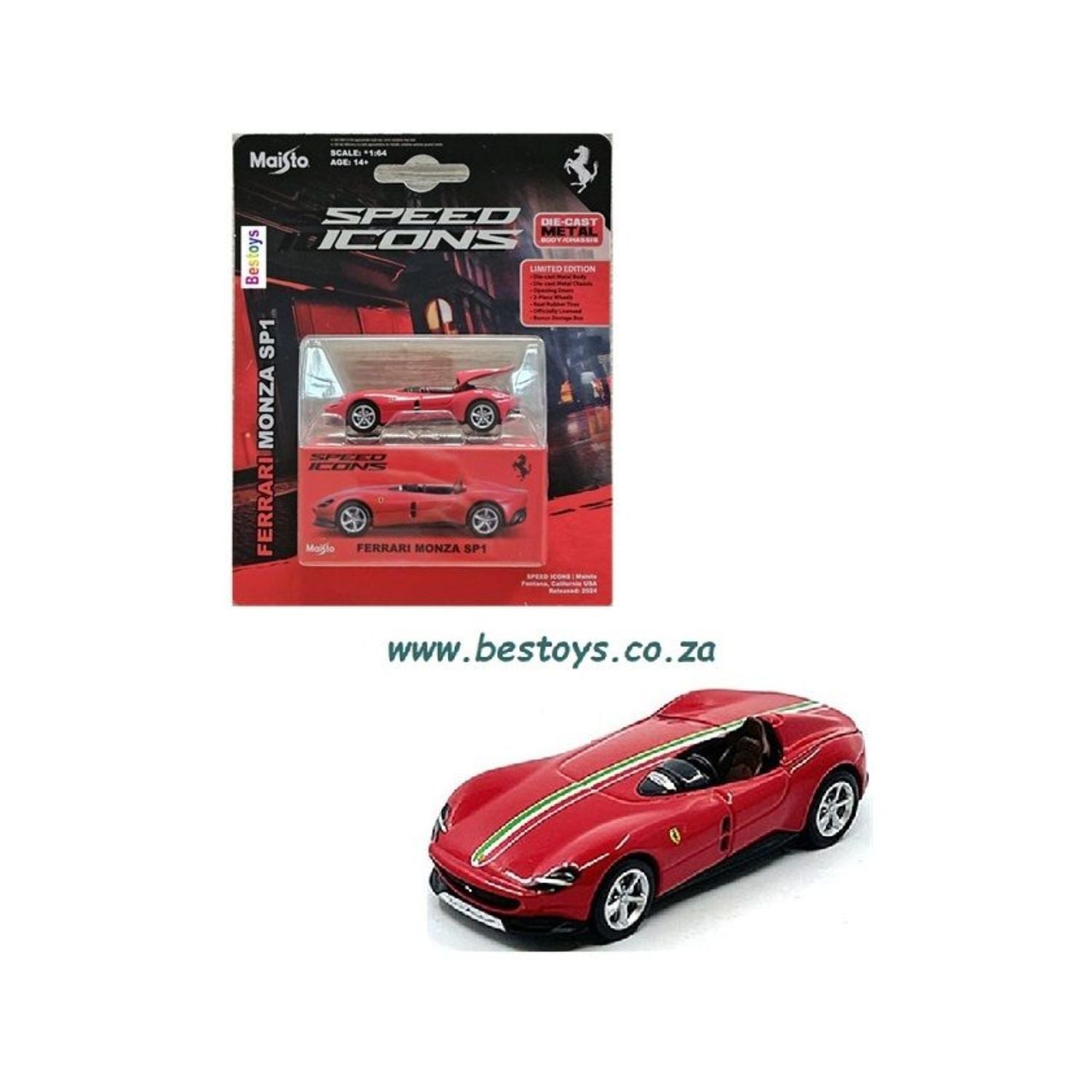 Maisto 1:64 Speed Icons - Ferrari Monza SP1 (Red)