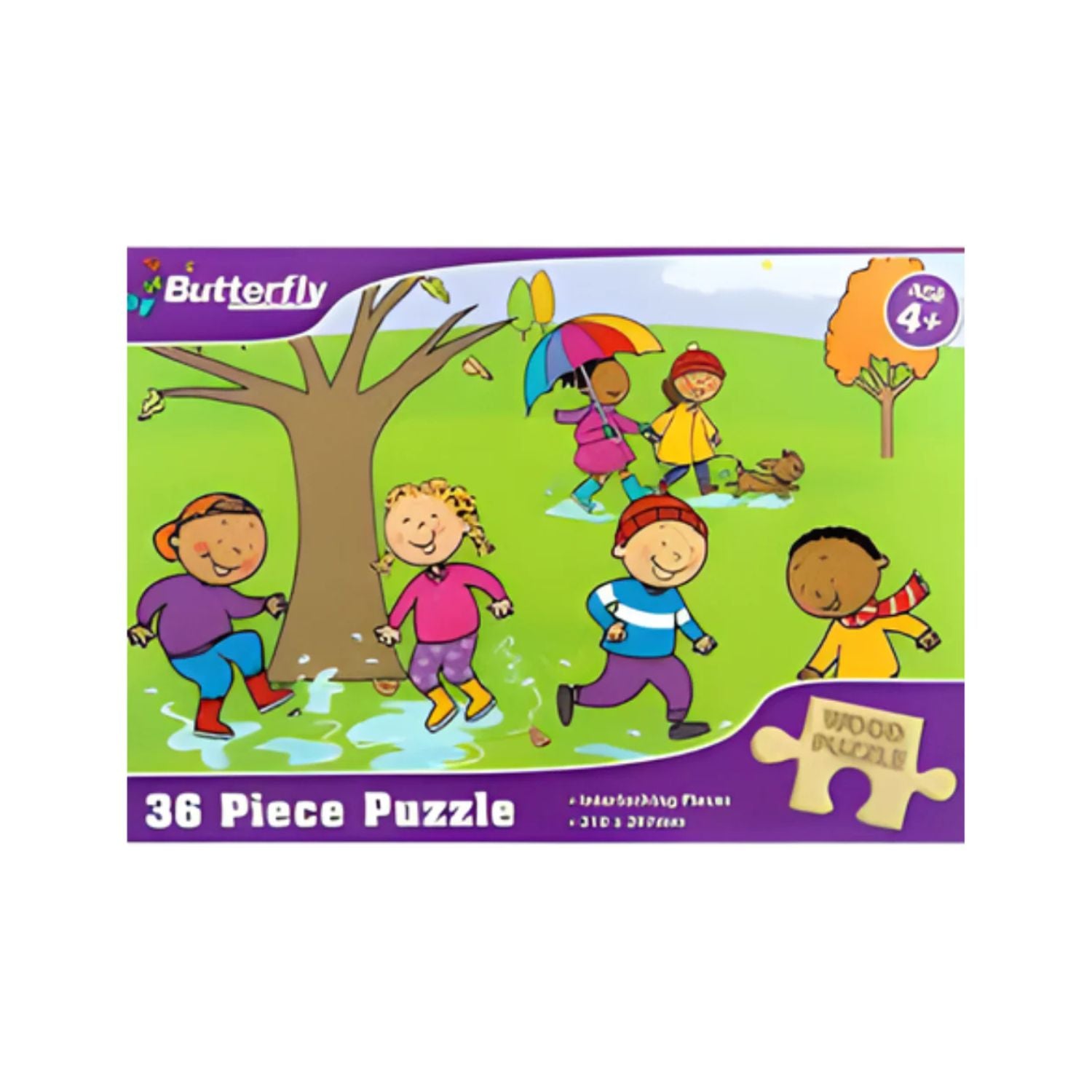 Butterfly A4 Winter Season Wooden Puzzle Set - 36 Pieces