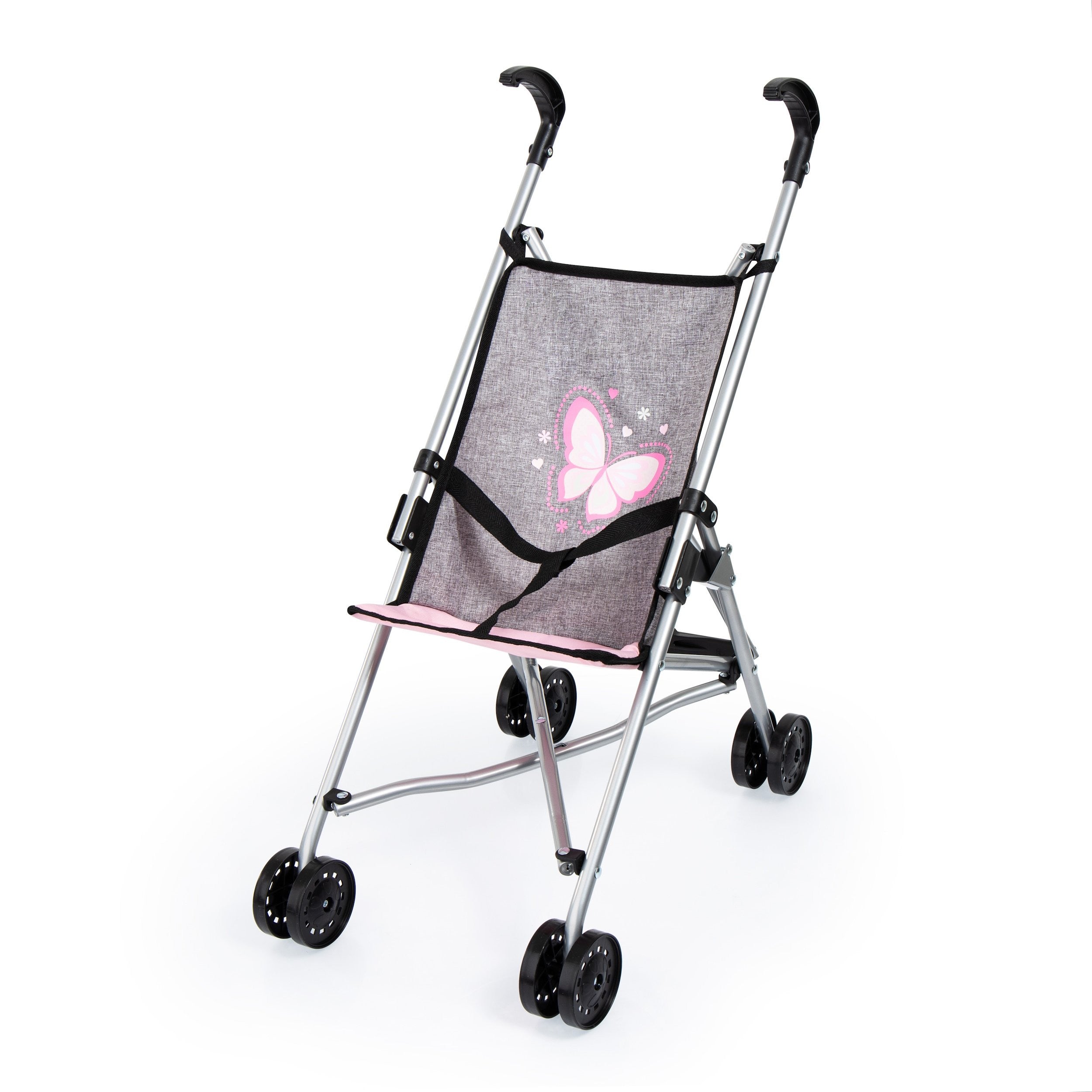 Bayer Buggy Doll's Pram - Butterfly Grey (55CM TALL)