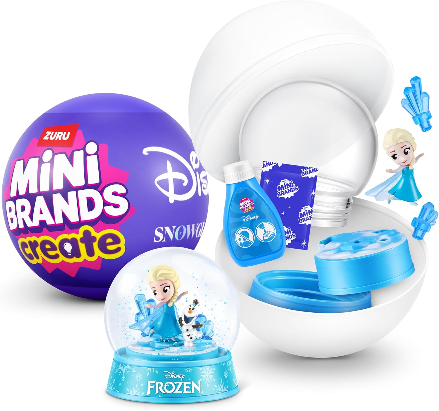 ZURU Mini Brands Disney Series 1 DIY Snow Globe Mystery Capsule Collectible Toy