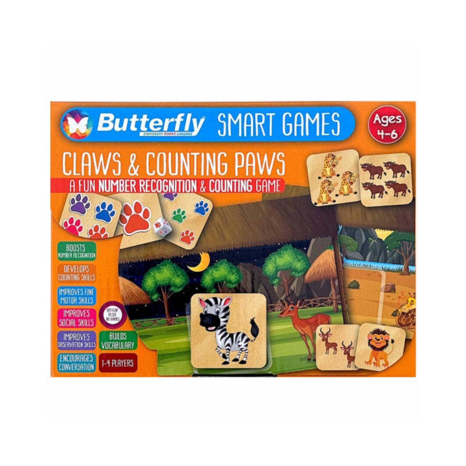 Butterfly Smart Games - Claws & Counting Paws