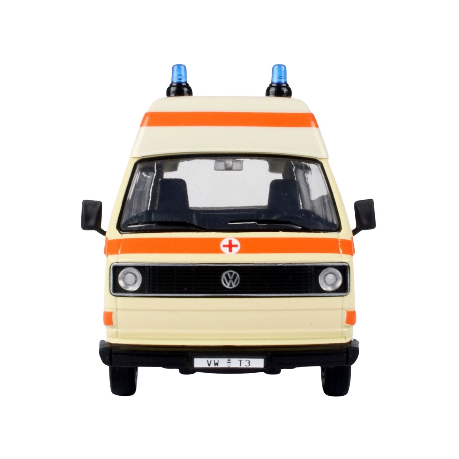 Motormax 1:24 Volkswagen Type2 (T3) Ambulance Hi Roof Cream