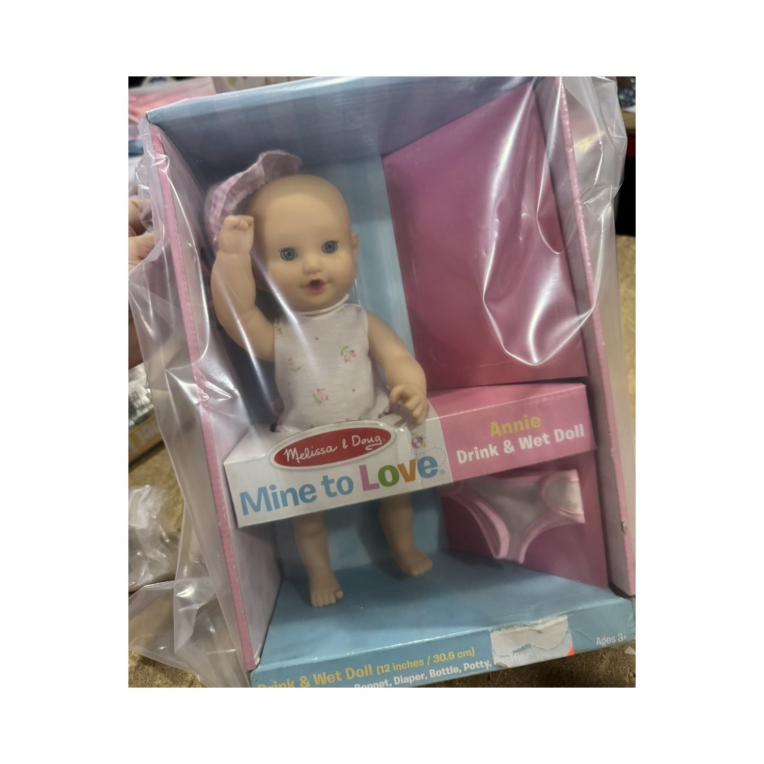 Melissa & Doug Annie - 12 Inch Drink and Wet Doll - Box Damaged