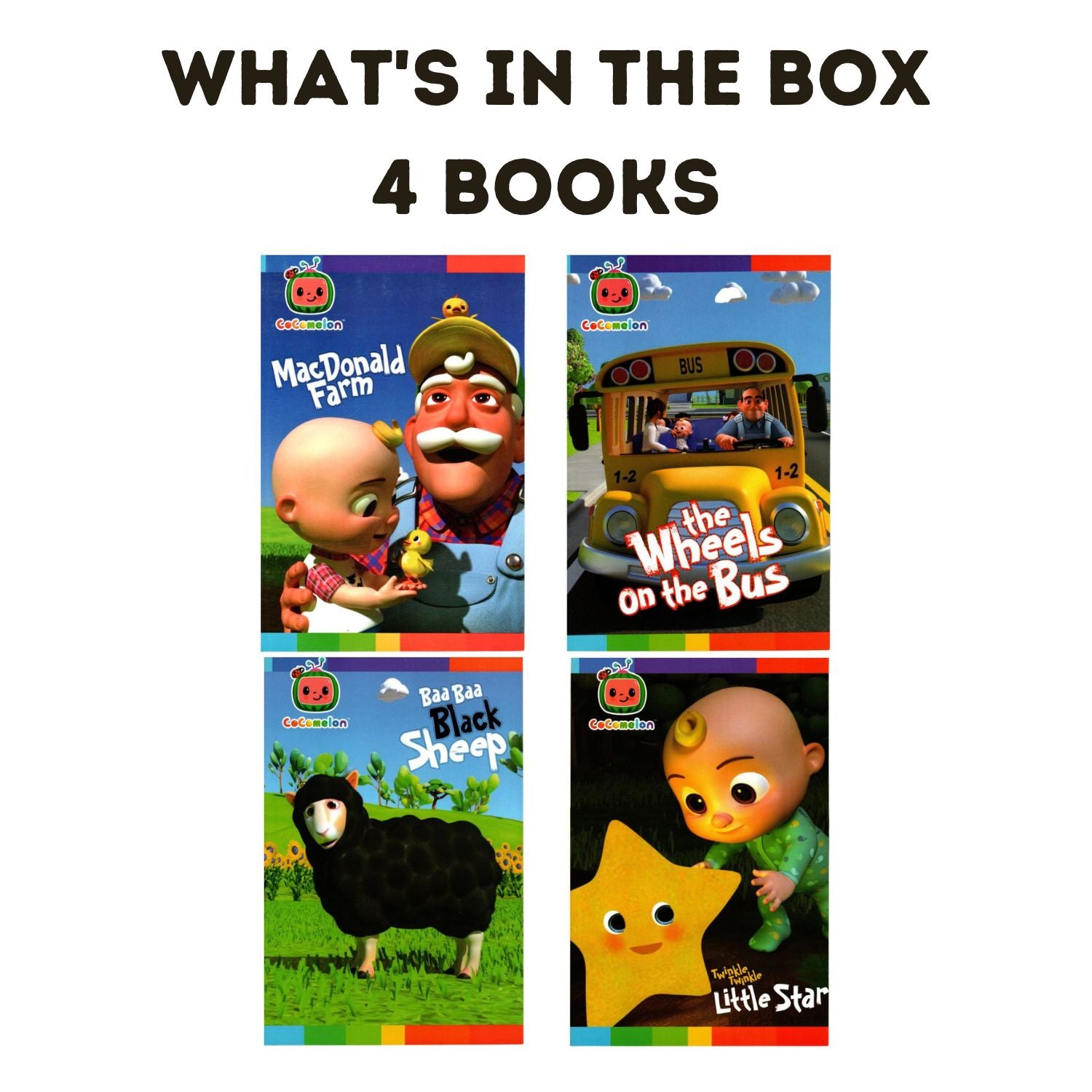 Cocomelon Nursery Rhymes Book Collection (4 Books)