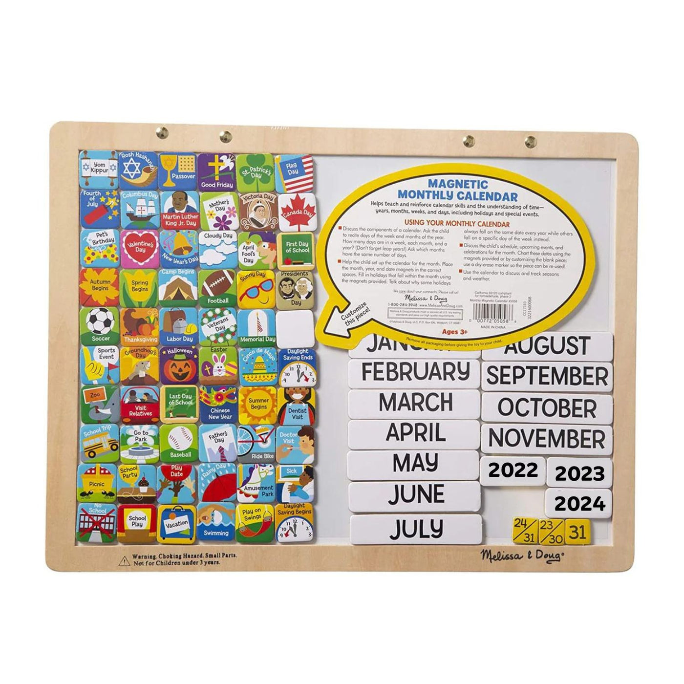 Melissa and doug calendar deals magnets