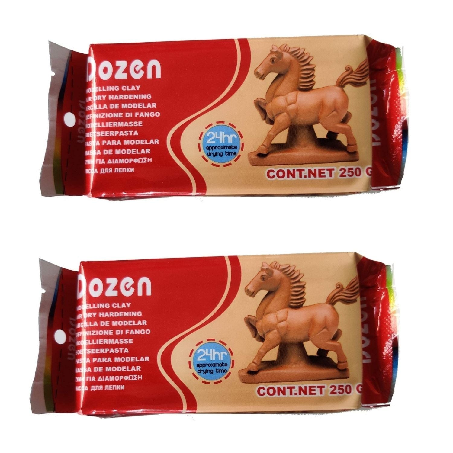 Dozen Modelling Clay - 250g Brown