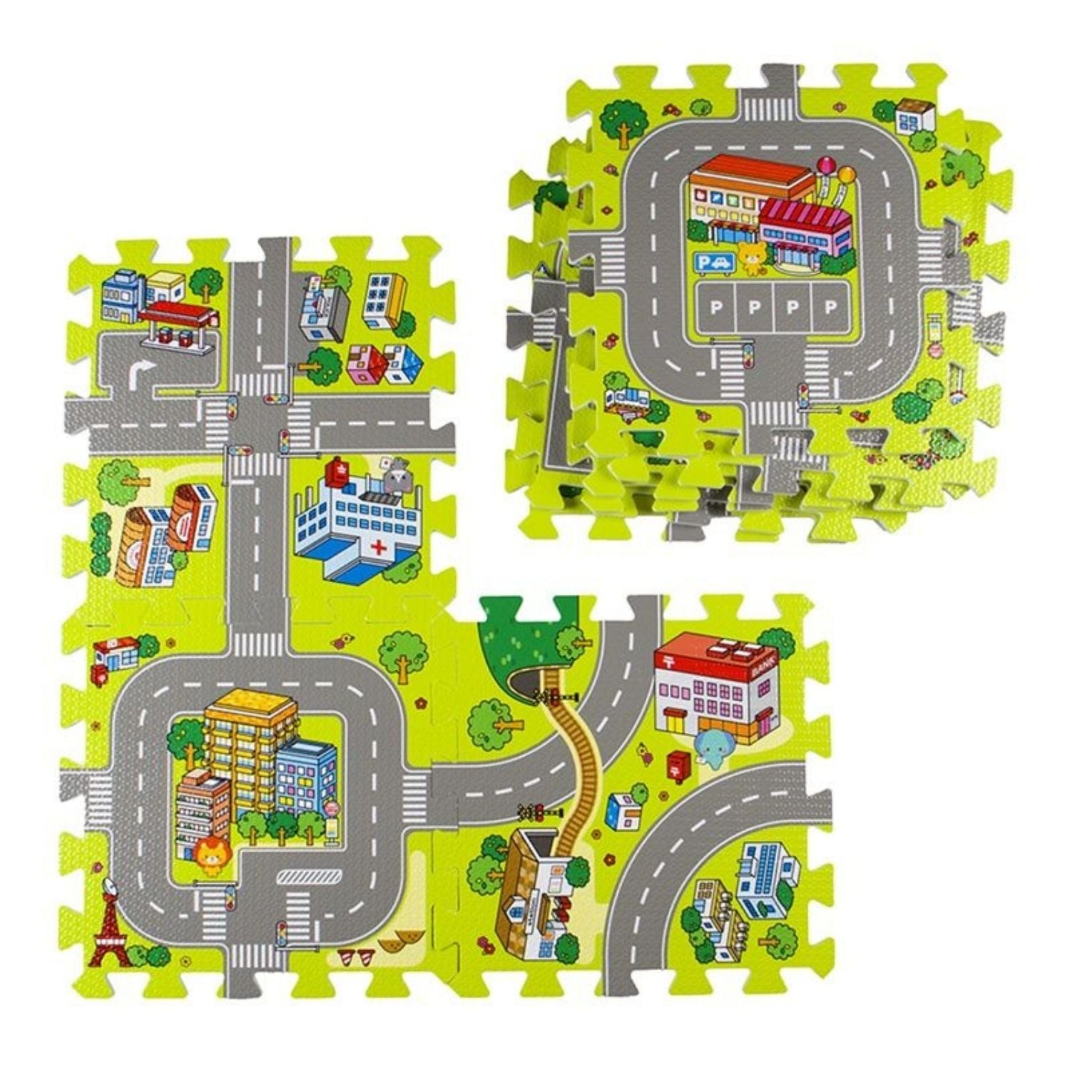EVA Road Map Mats - 9 Blocks (31.5cm x 31.5cm)