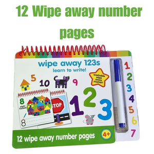 Edu Book Dry Wipe Away Number Pages