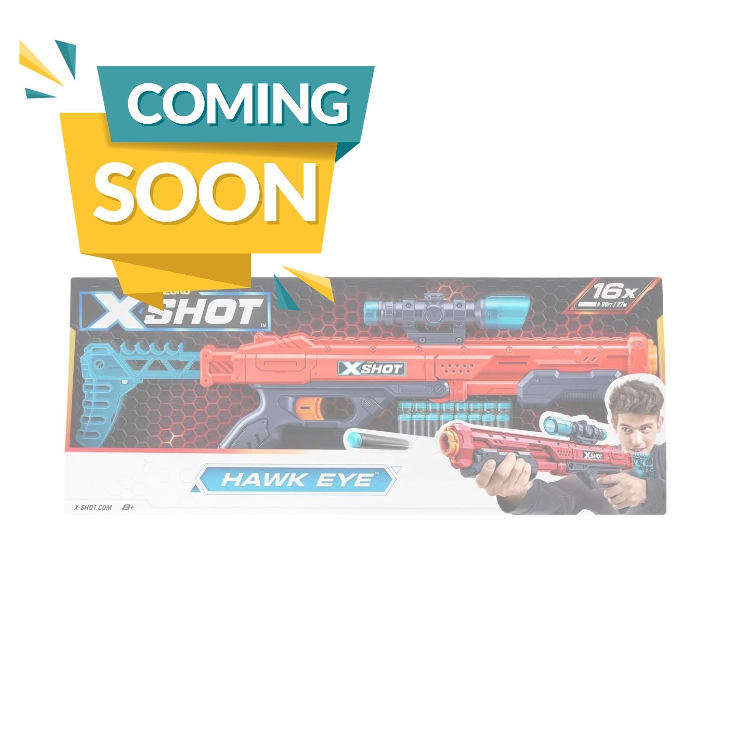 ZURU X-Shot Excel Hawk Eye Foam Dart Blaster Toy with Scope