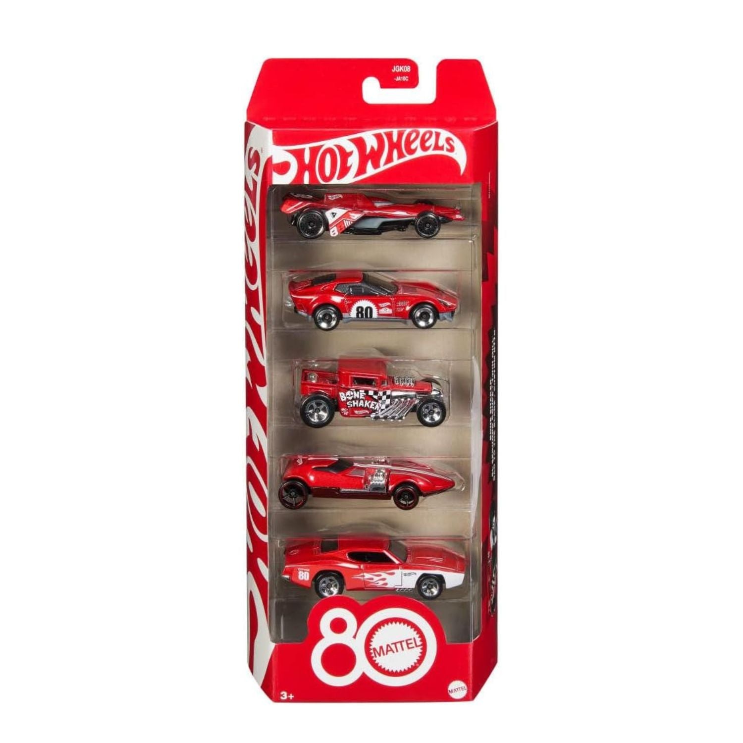 Hot Wheels Mattel 80th Anniversary Toy Cars - Scale 1:64 5 Pack
