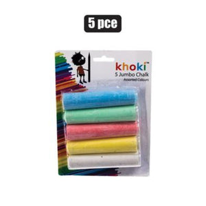 Khoki Playground Jumbo Chalk 5 Assorted Colours