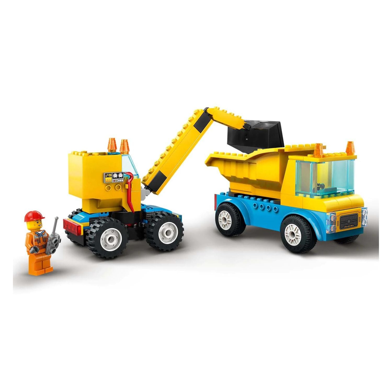 LEGO® City Construction Trucks and Wrecking Ball Crane 60391 Building Toy Cars (235 Pieces)