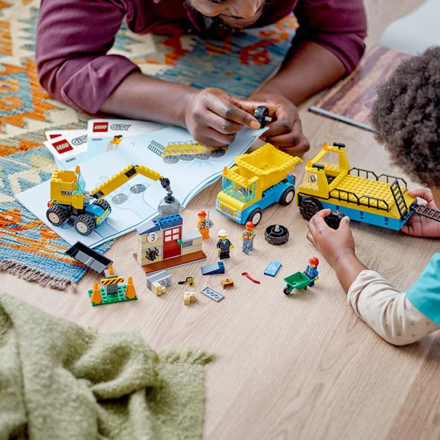 LEGO® City Construction Trucks and Wrecking Ball Crane 60391 Building Toy Cars (235 Pieces)