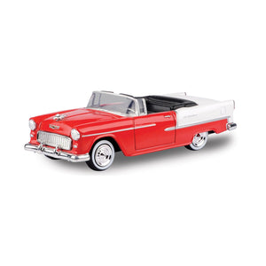 Motormax 1955 Chevy Bel Air Convertible Scale 1:18 - Red Diecast Vehicle