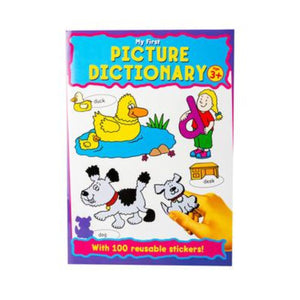My First Picture Dictionary with 100 reusable stickers!