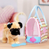 PUCCI PUPS - ZIGZAG PRINT BAG W/PUG PUP
