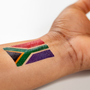 SA Flag Temporary Tattoos - Heart 8Pce
