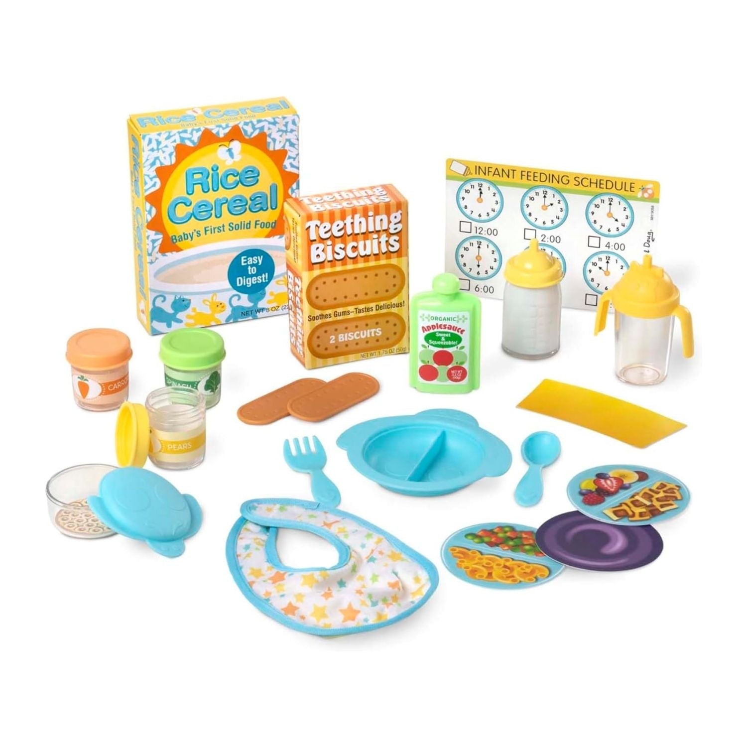 Melissa & Doug Mine to Love Deluxe Baby Care Play Set (48 Pieces – Doll + Accessories to Feed, Bathe, Change, and Cuddle)