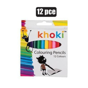 Khoki - 12 Colouring Pencils Short