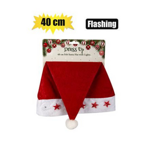 Xmas Dress up Santa Hat with flash Starlights