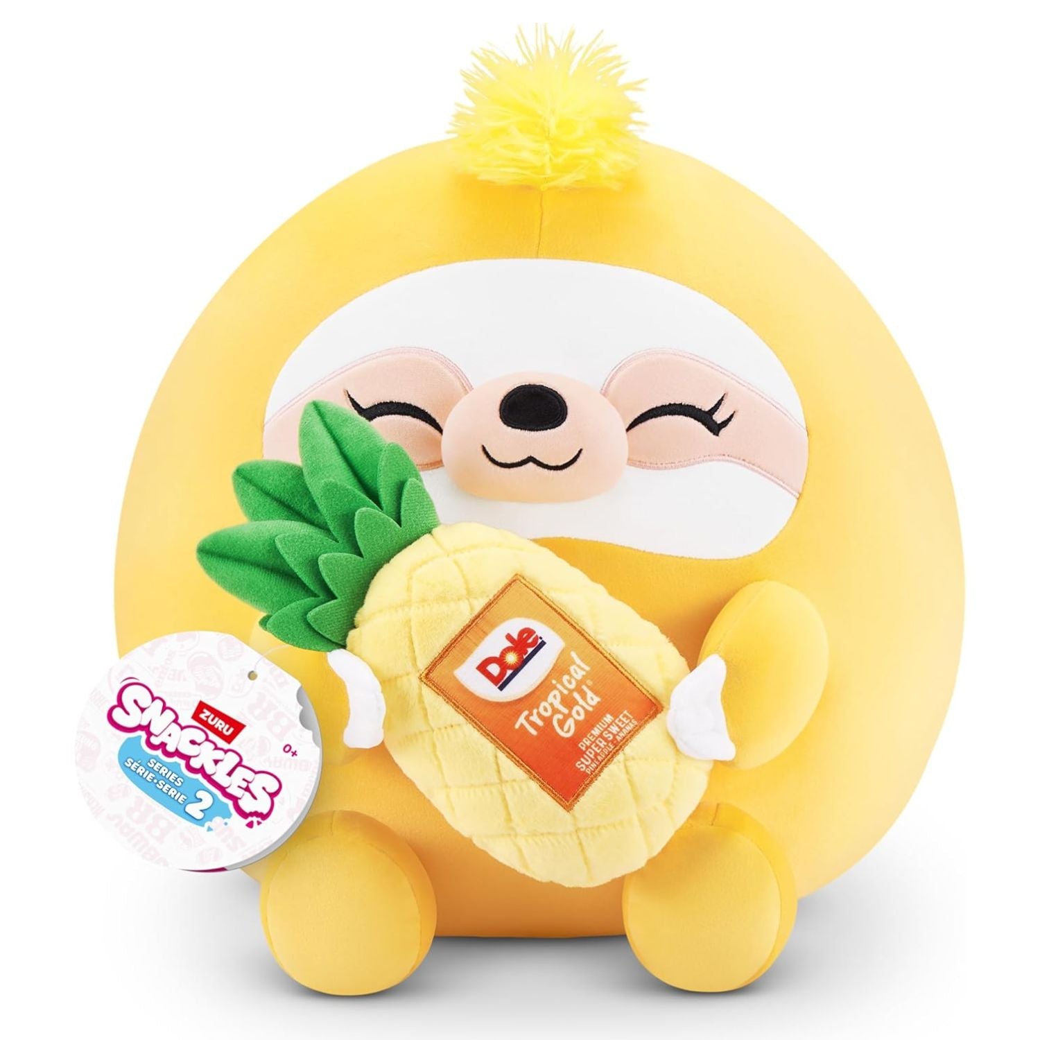 ZURU 36cm SNACKLES-PLUSH -SERIES 2 - Sloth and Pineapple