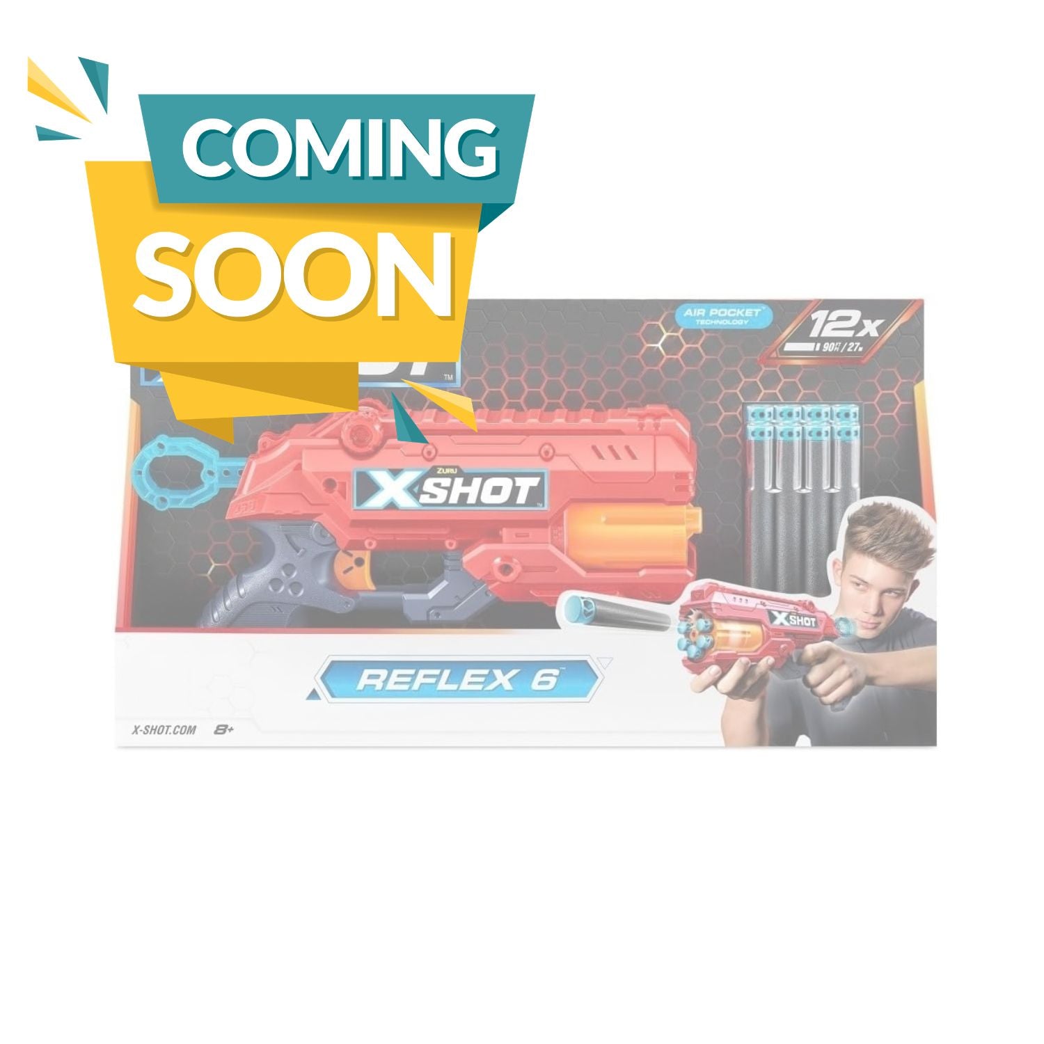 ZURU X-Shot Excel Reflex 6 Rotating Barrel Foam Dart Blaster Toy