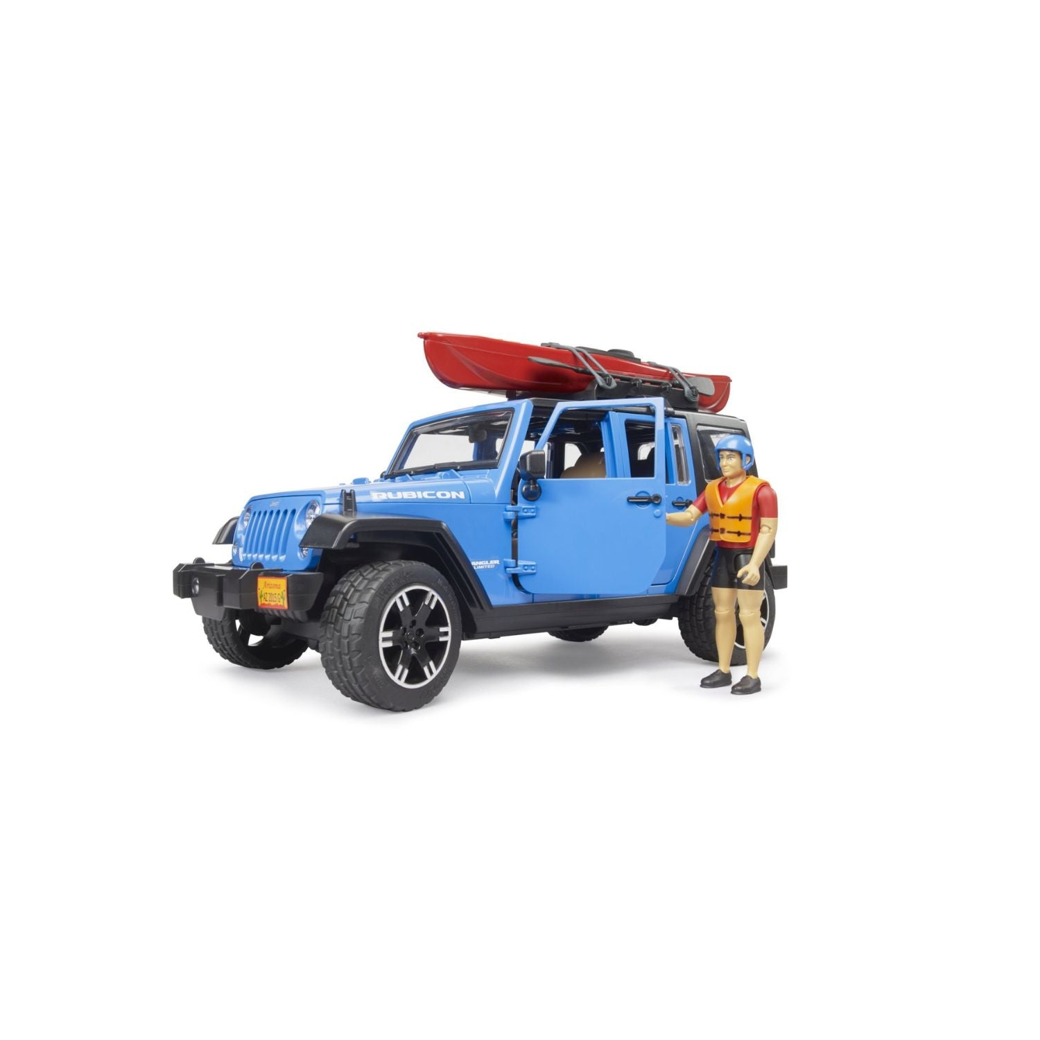 Bruder Jeep Wrangler Rubicon with Kayak and Figurine (33cm Long)