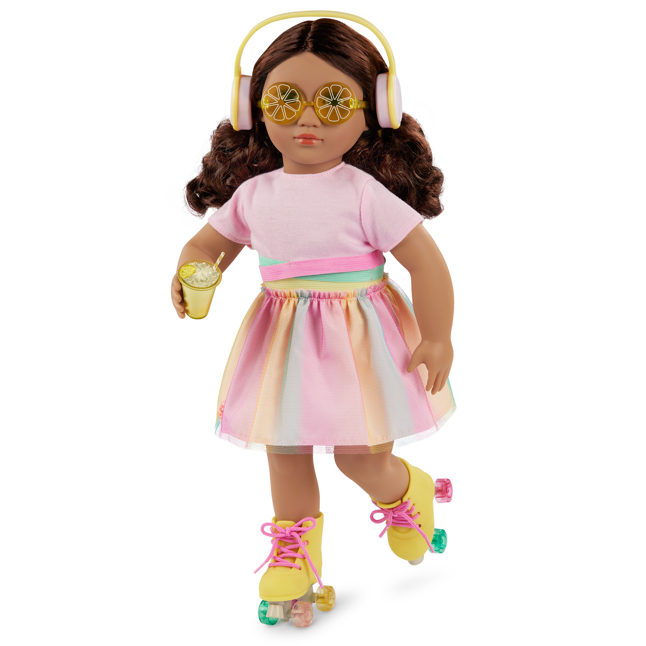 Our Generation Rollerblades & Lemonade - Deluxe Rollerblade Outfit