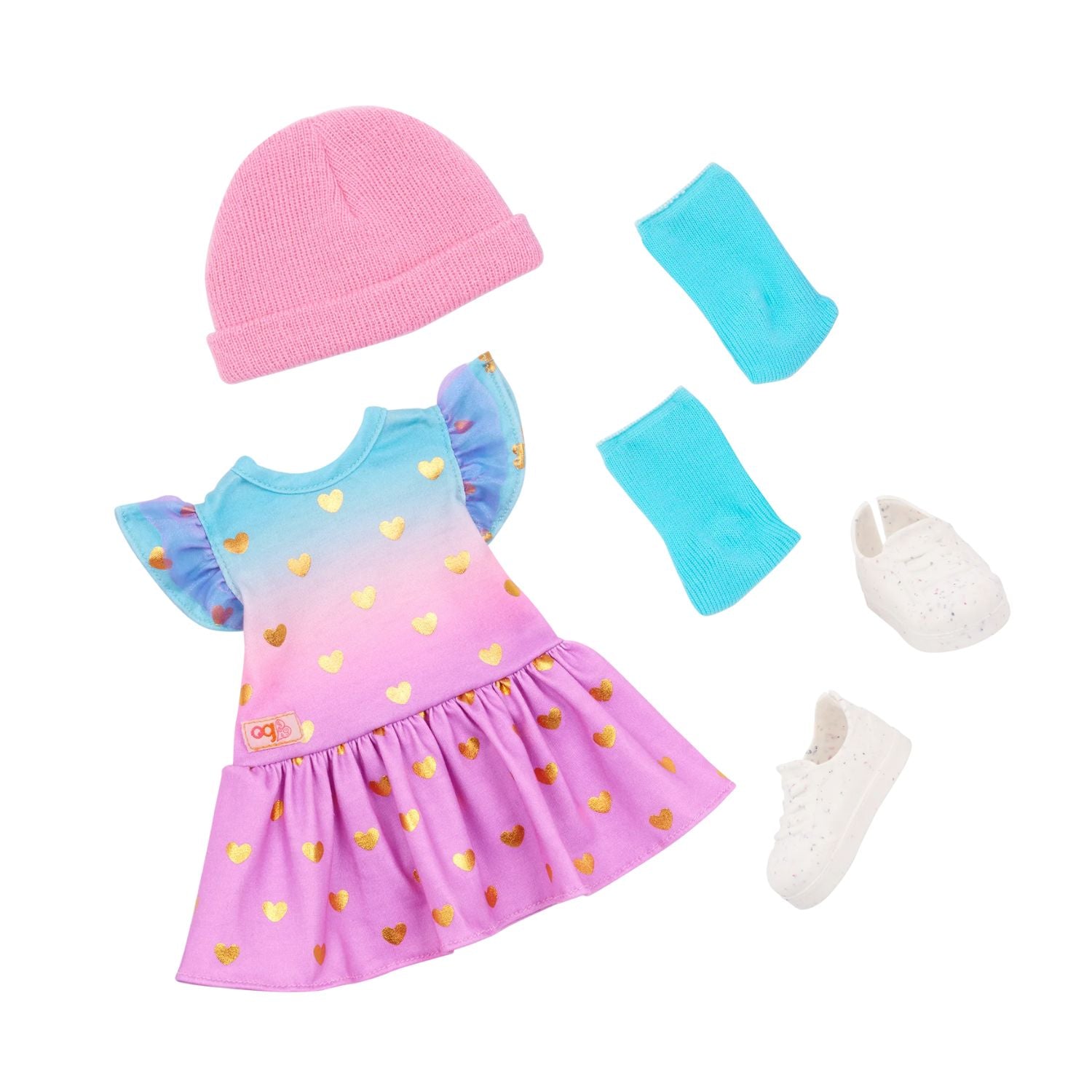 Our Generation 46cm Doll Heart-Print Dress Outfit