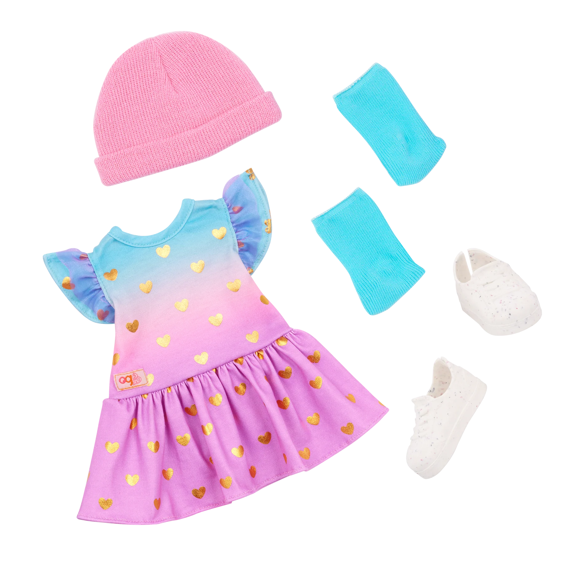 Our Generation 46cm Doll Heart-Print Dress Outfit