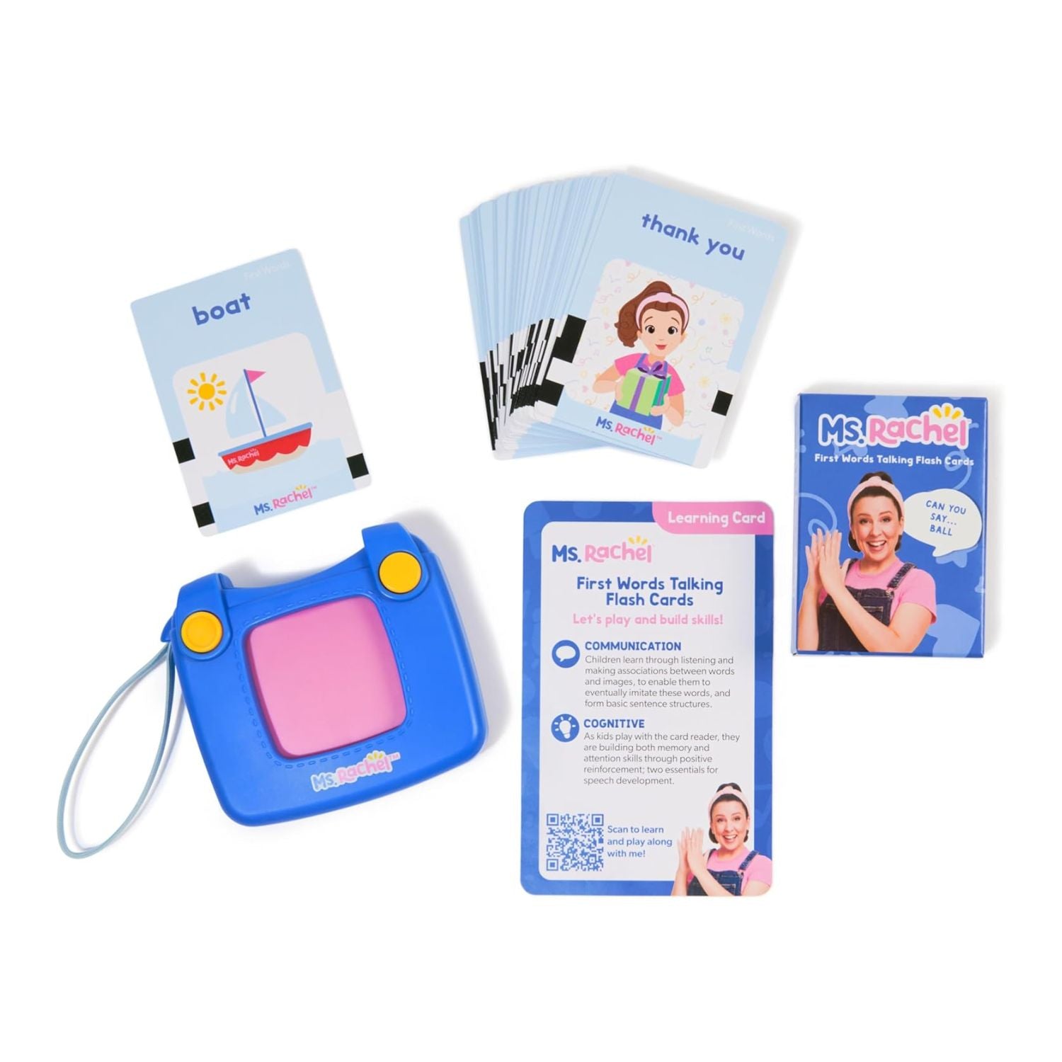 Melissa & Doug Ms. Rachel Official First Words Talking Flash Cards